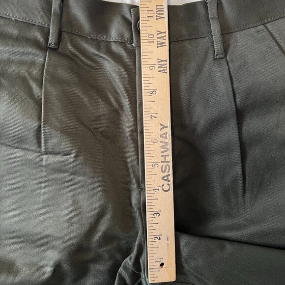 Zara Man Pleated Deep Green Trouser - Size 30 Men - Picture 3 of 9